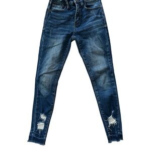 Girls size 10 Stylish Blue Distressed Jeans